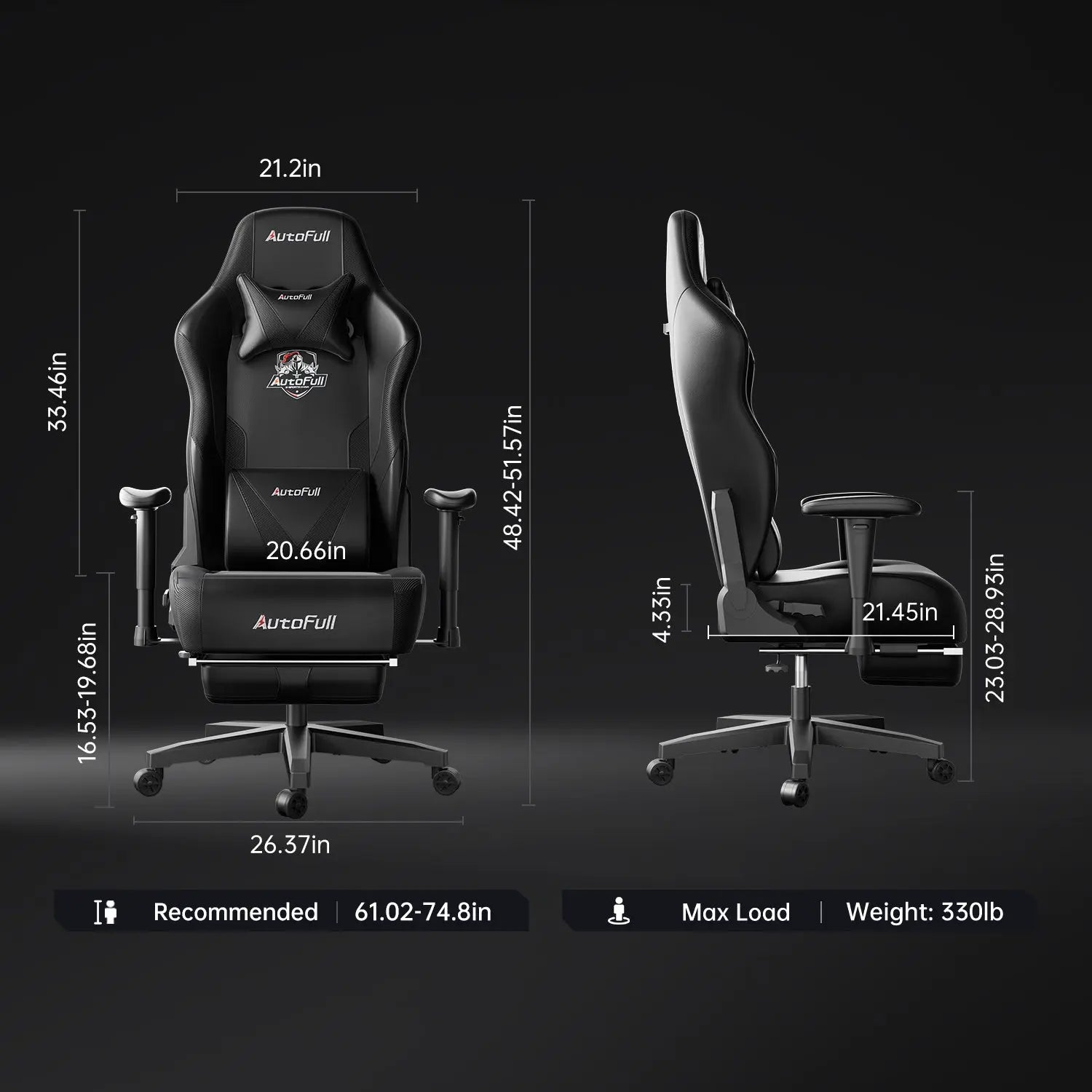 AutoFull C3 Pro Gaming Chair Cushion Upgrade AutoFull