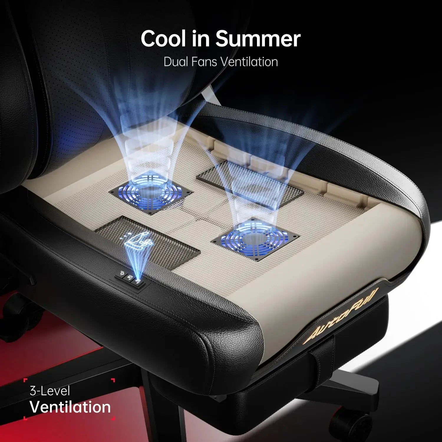 AutoFull M6 Pro Gaming Chair with Ventilation and Heating Cushion AutoFull
